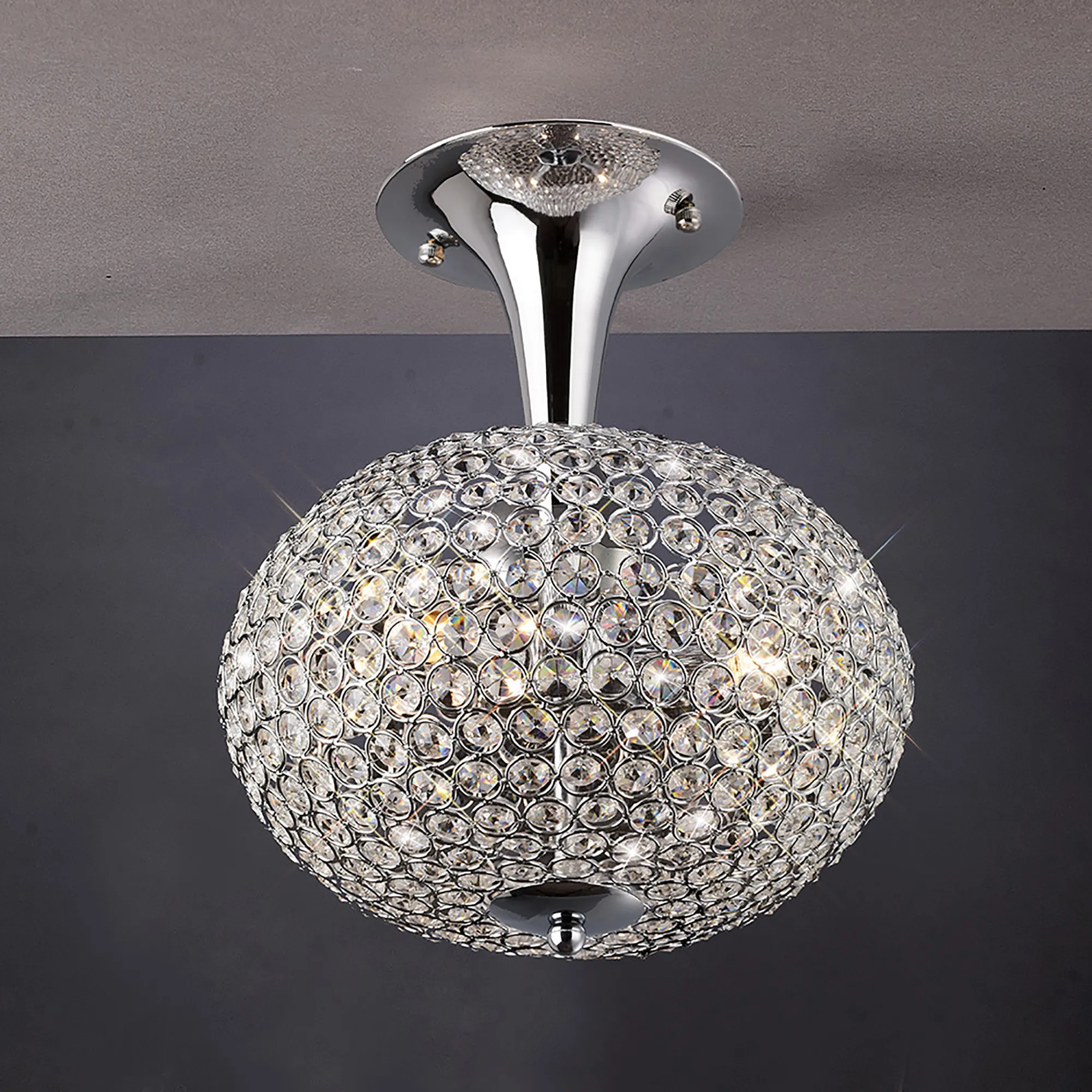 Vado Crystal Ceiling Lights Diyas Flush Crystal Fittings